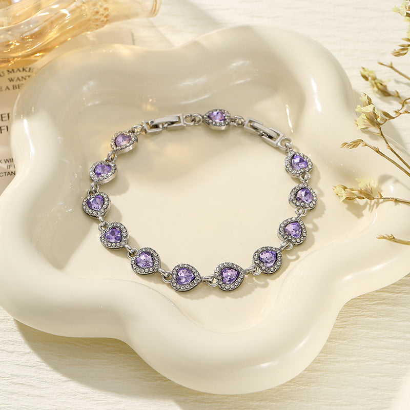 High-grade Sweet Loving Heart Fashion Heart-shaped Bracelet