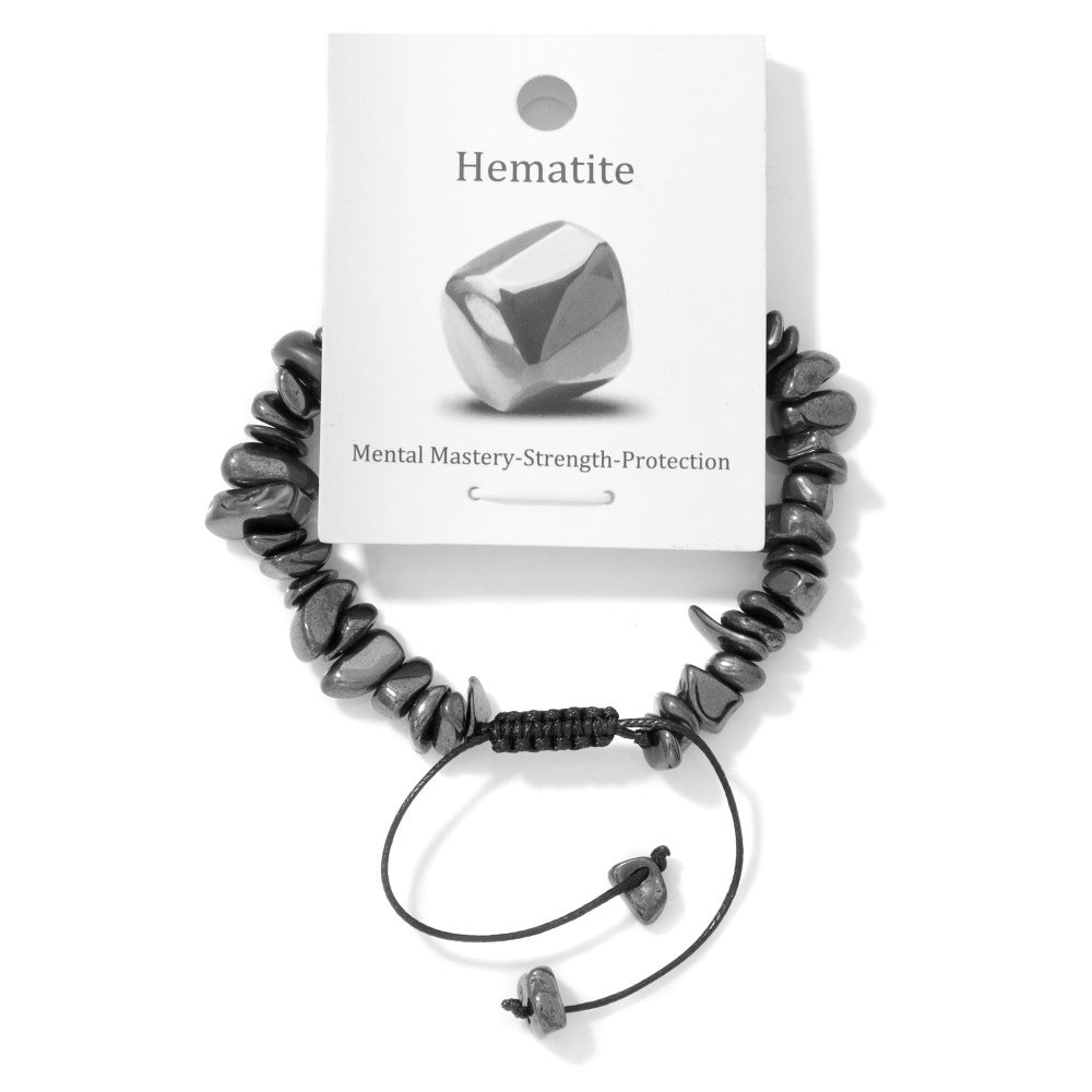 Irregular Gravel Female Crystal Energy Stone Beaded Couple Bracelet
