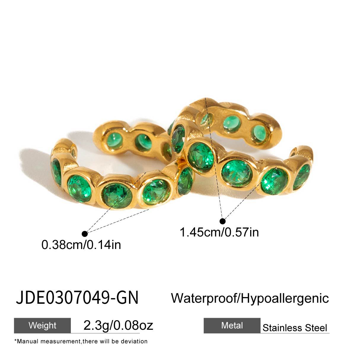 Ear Light Luxury High-grade Vacation Style Zircon Rings