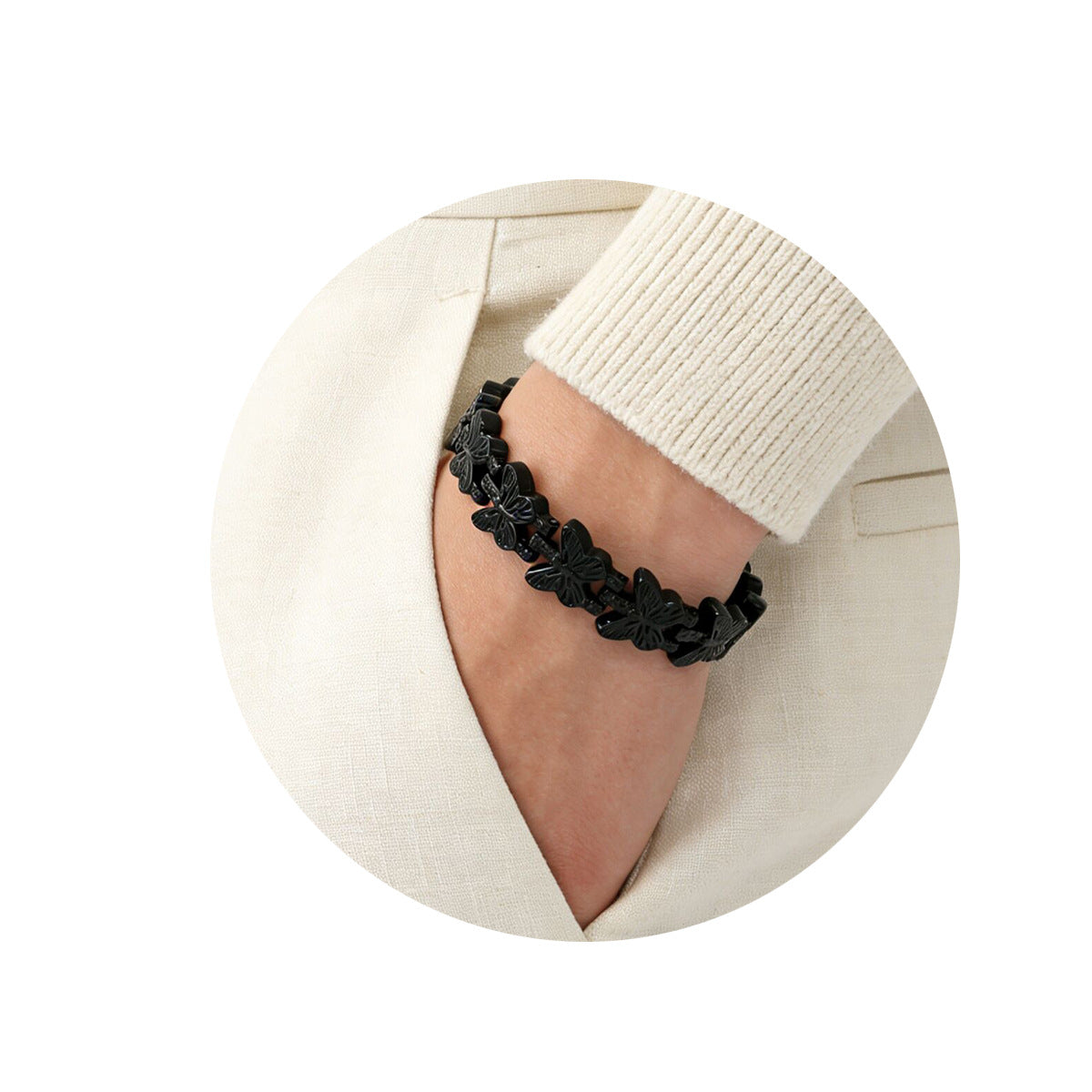 Women's Bronze Magnet Fashion Artistic Retro Detachable Bracelets