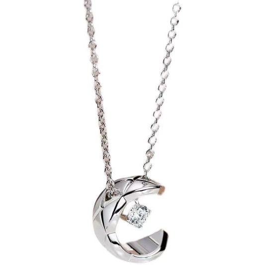 Women's Style High Version V Gold Electroplating Craft Diamond Grid Sailor Necklace