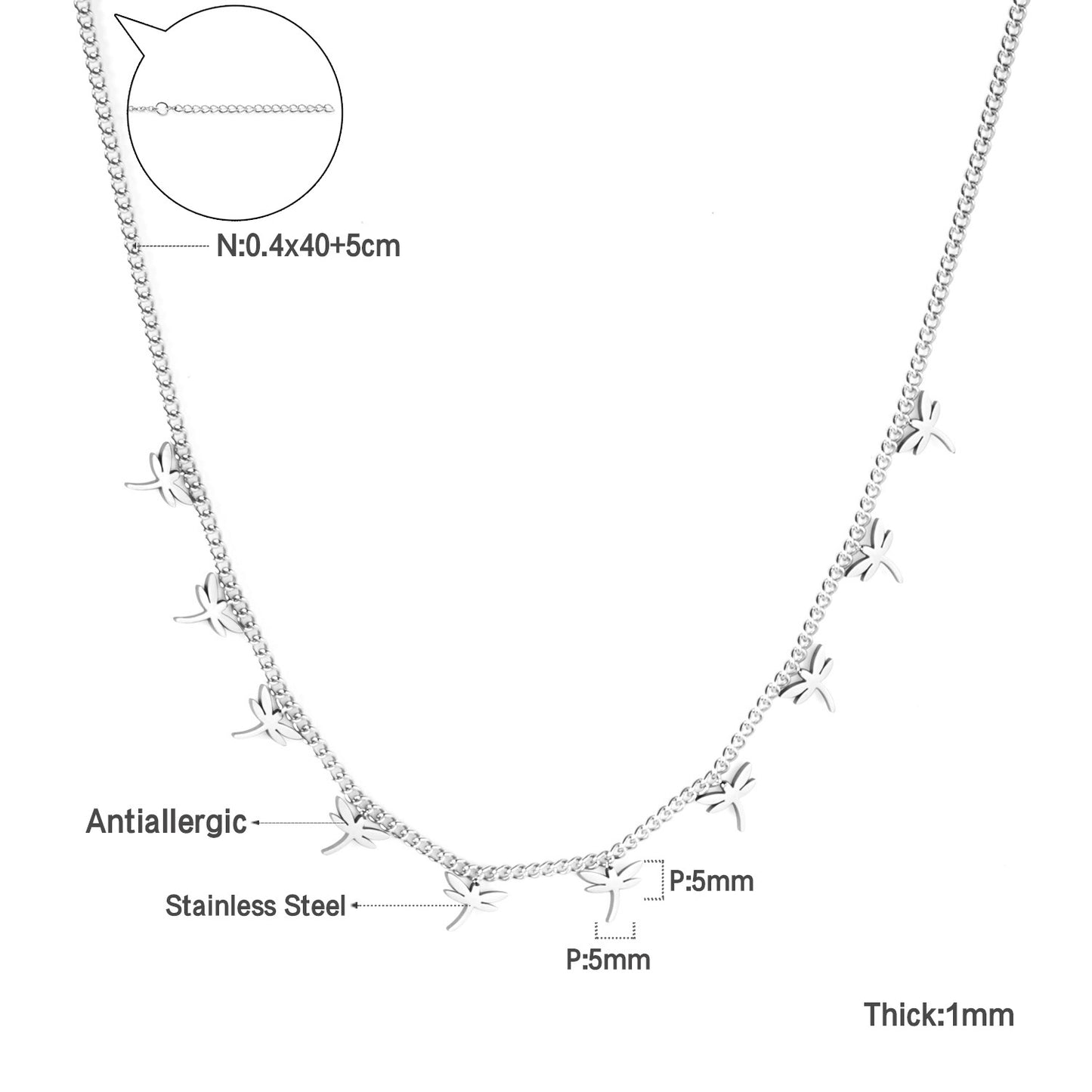 Niche High-grade Simple Temperamental Geometric Electroplated Stainless Necklaces