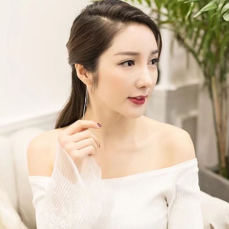 Sier Needle Long Temperament Wild Tassel Chain Super Fairy Ear Line