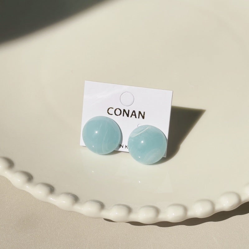 Women's Retro Blooming Acrylic Curved For Simple Stud Earrings