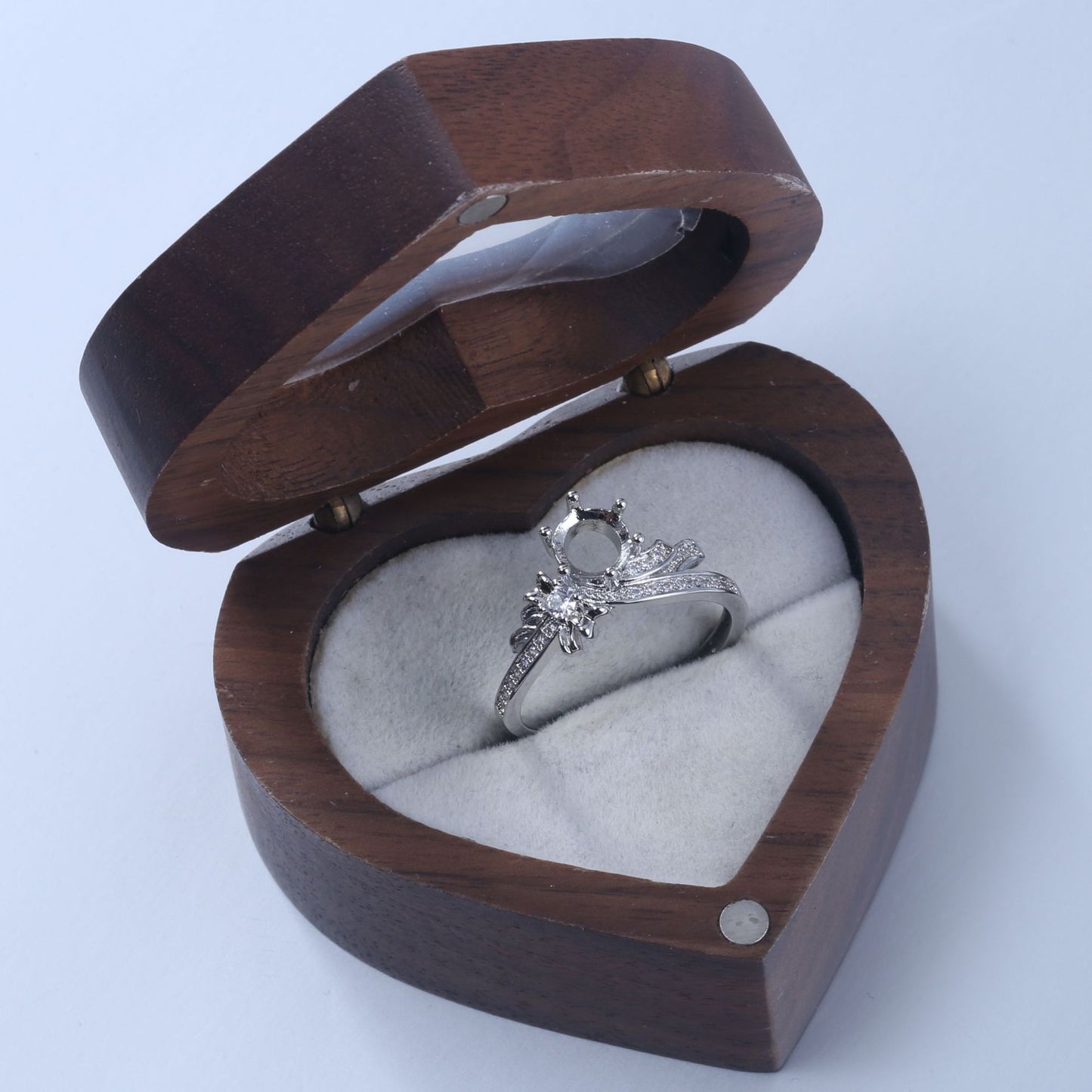Frame Jade Zircon Diamond Finger Rest Opening Rings