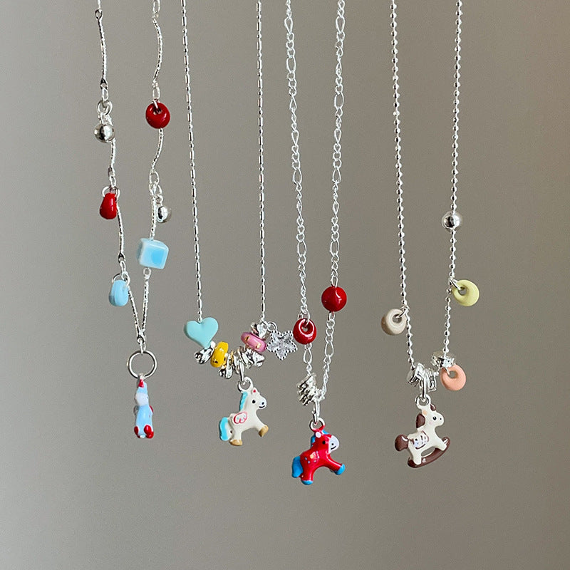 Love Pony Female Unique Trendy Wild Sweater Necklaces