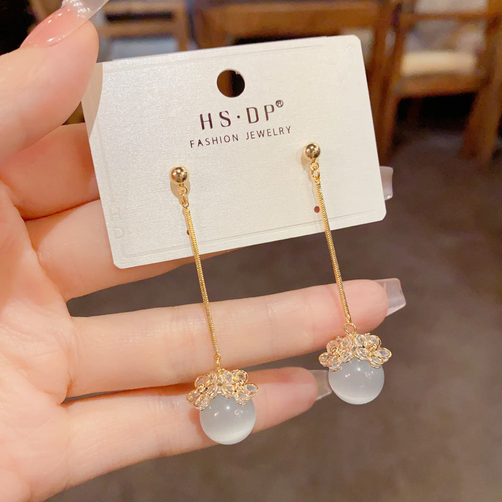 Affordable Luxury Fashion Opal Long Female Simple Temperamental Design Sense Rings