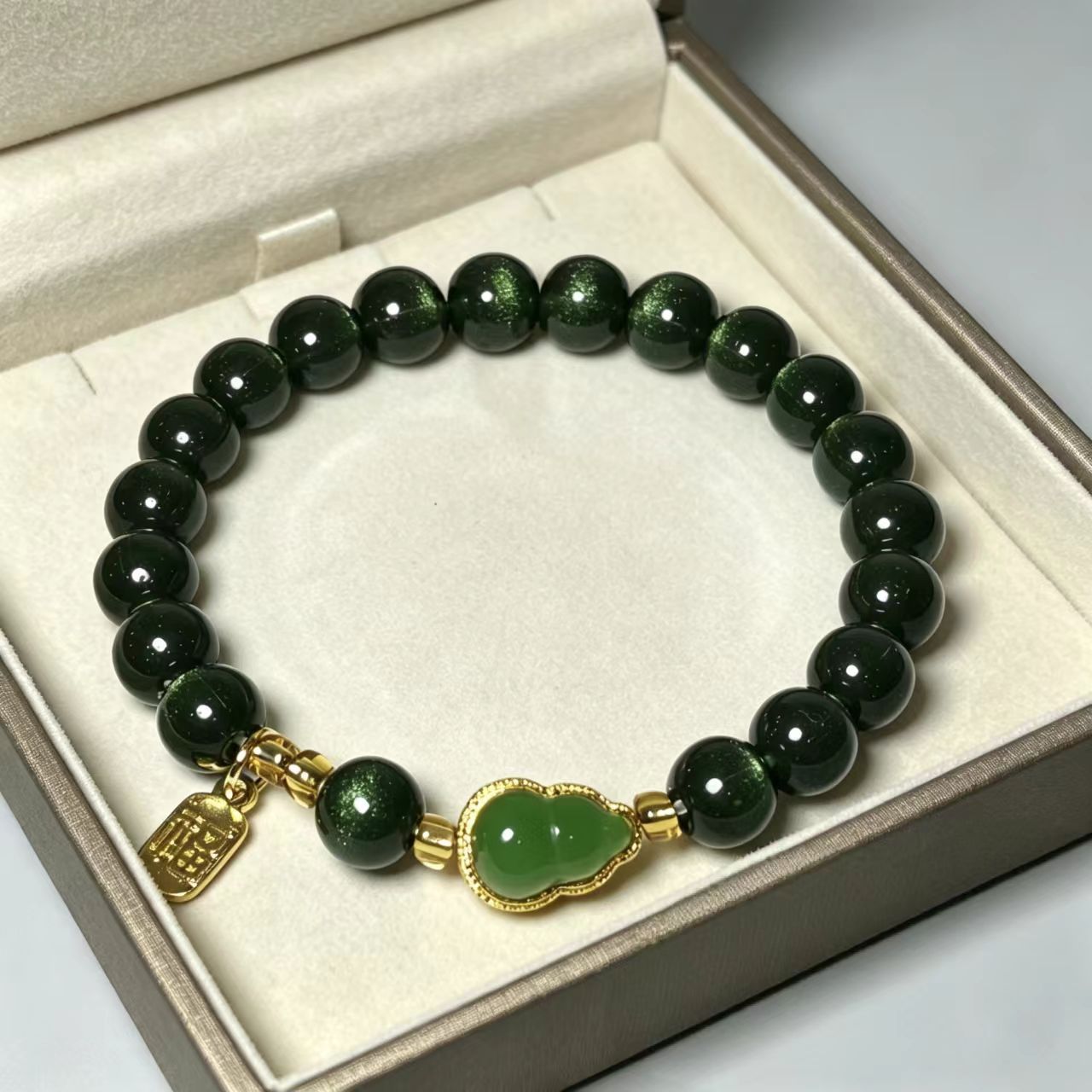 Jasper Single Circle Eye Lucky Blessing Bracelet