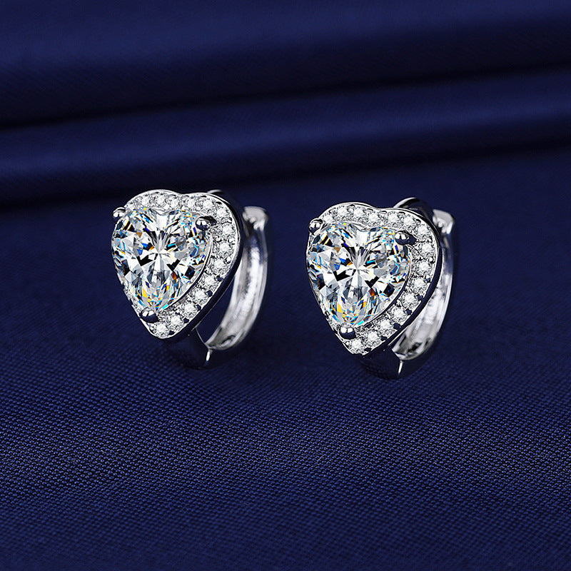 Live Broadcast Female Karat Fashion Elegant Zircon Ear Buckle