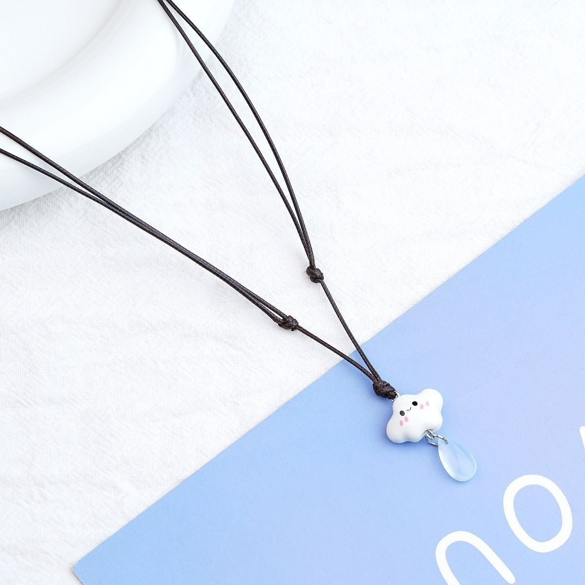 Style Personalized Trendy Ceramic Geometric Colorful Fish Long High-grade Necklace
