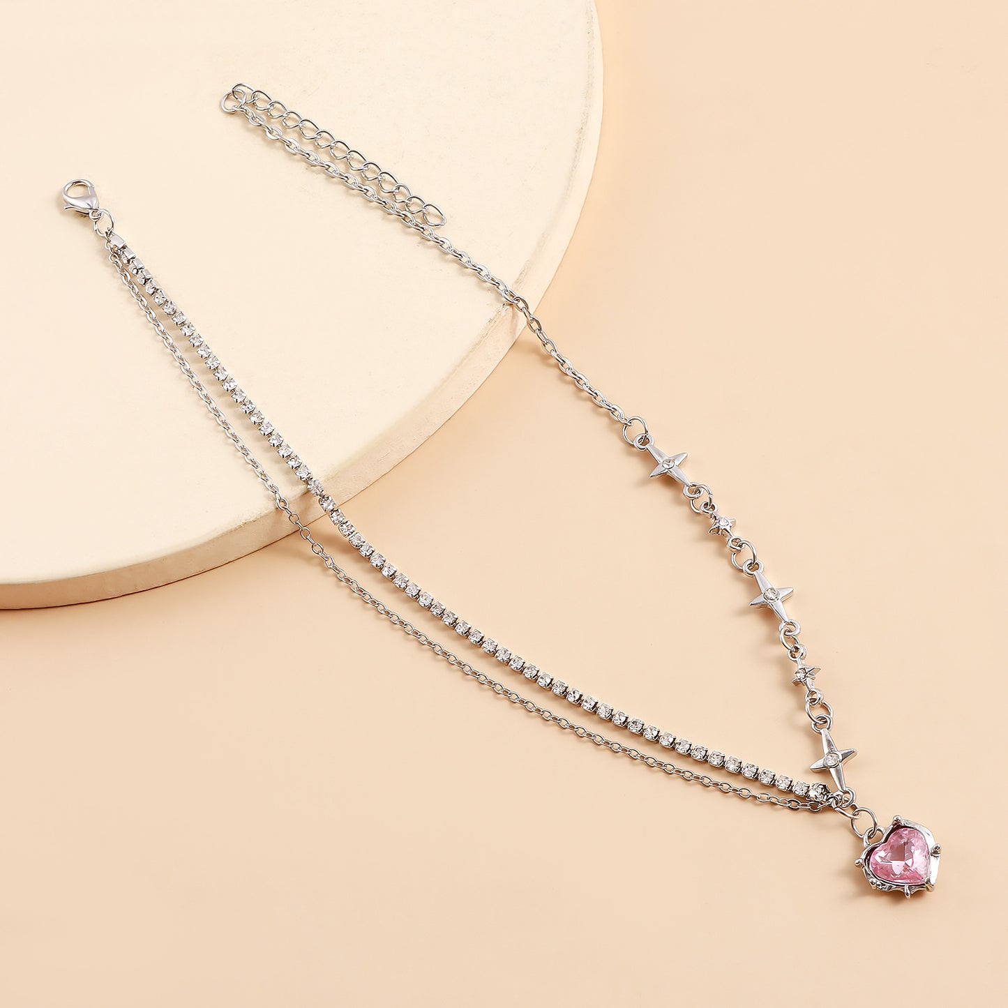 Gradient Heart Female Clavicle Chain Special Necklaces