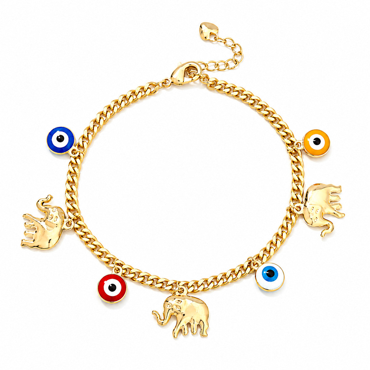 Bohemian Devil's Eye Elephant Female Cartoon Fun Vacation Bracelets
