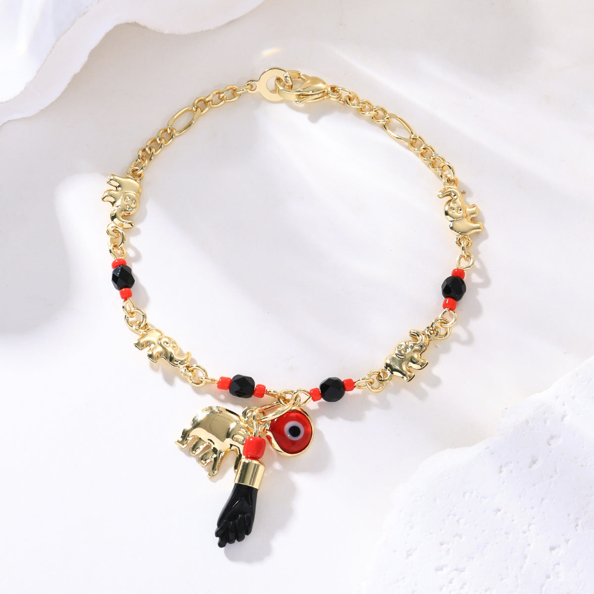 Bohemian Devil's Eye Elephant Female Cartoon Fun Vacation Bracelets