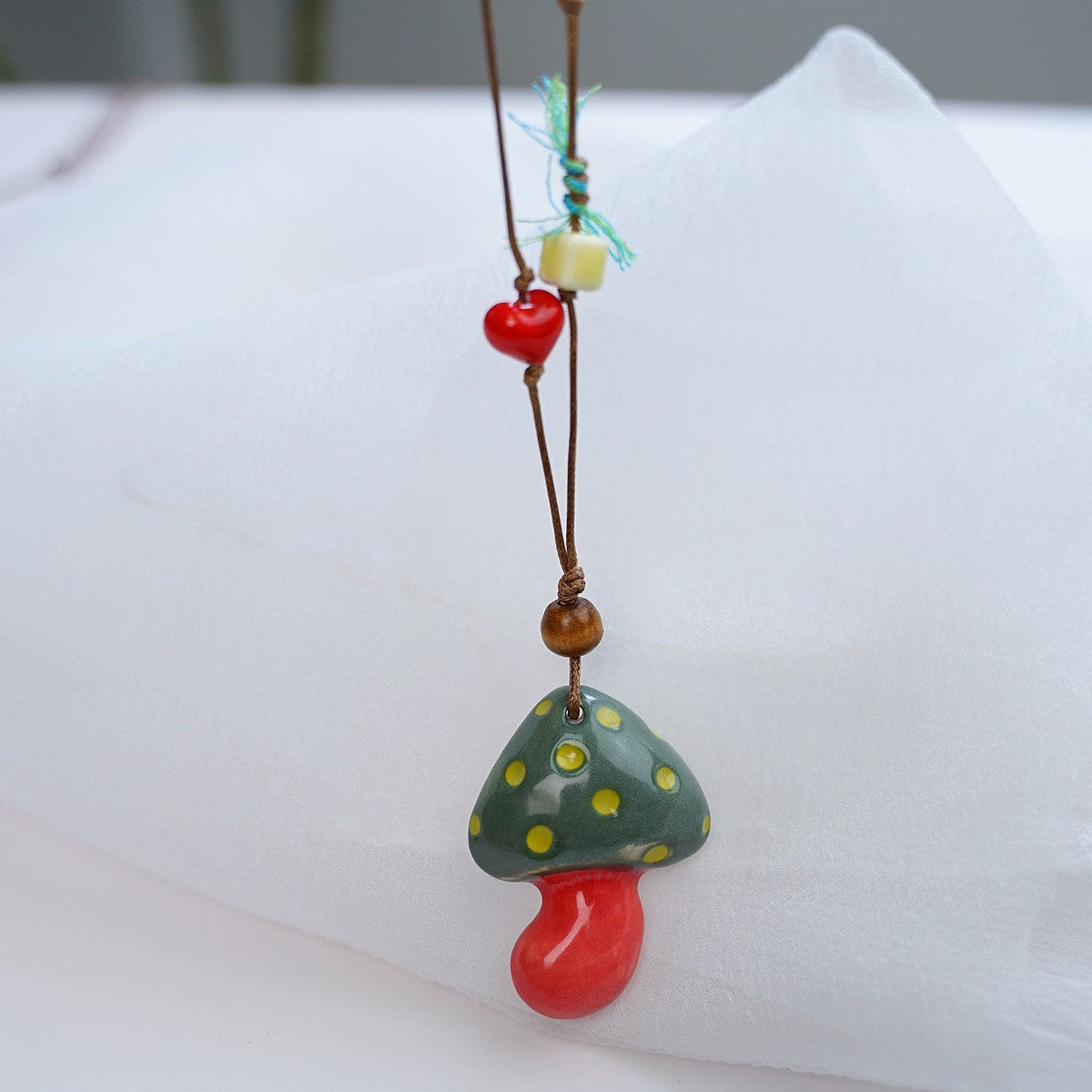 Style Personalized Trendy Ceramic Geometric Colorful Fish Long High-grade Necklace