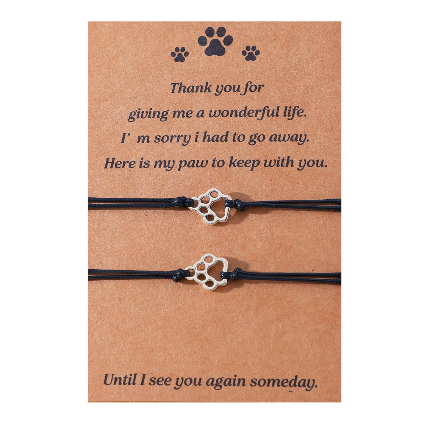 Creative Line Cat's Paw Mark Hand-woven Blessing Friendship Bracelets