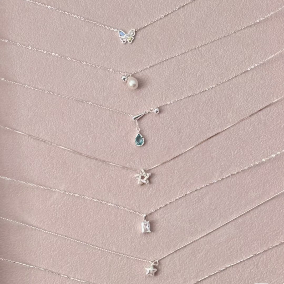 Women's Sier Light Luxury High-grade Design Clavicle Necklaces