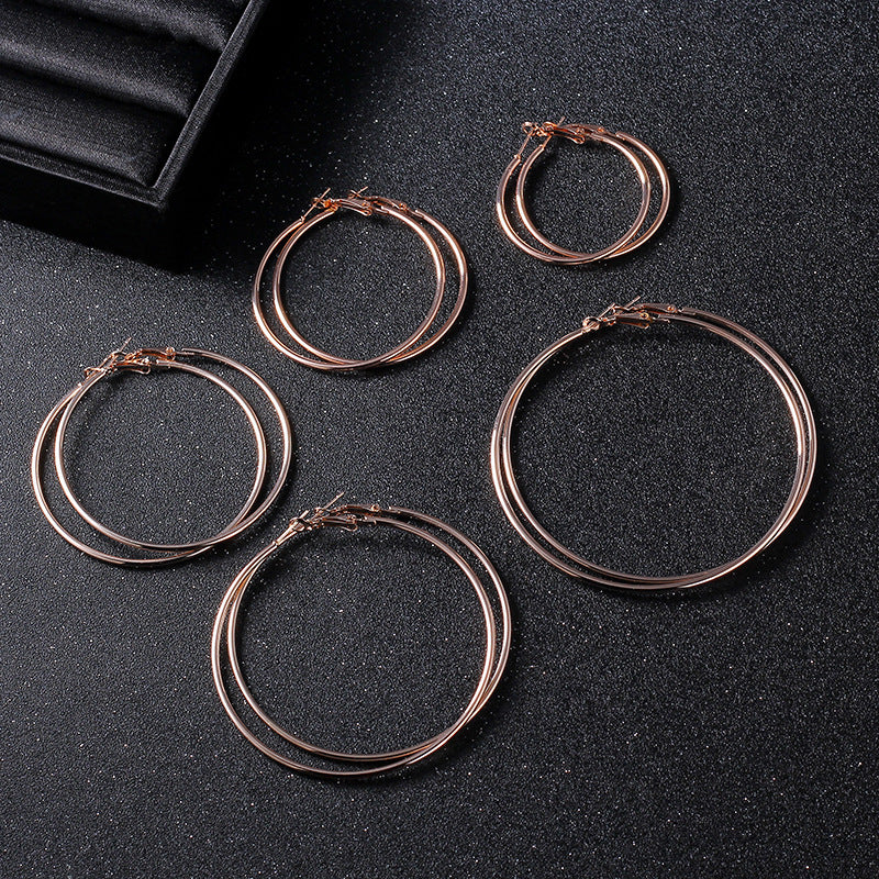 Paint Color Big Circle Eardrop Beautiful Earrings