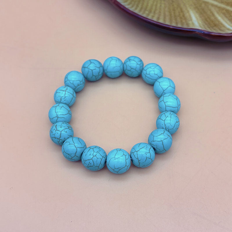 Women's & Men's Beads Imitation Natural Crack Single Circle Round Ethnic Style Buddha Bracelet