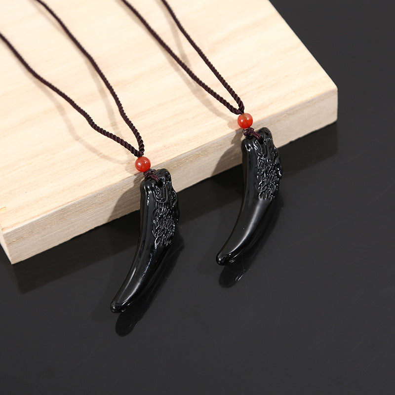 Men's Imitation Jade Wolf Tooth Couple Fashionmonger Pendants