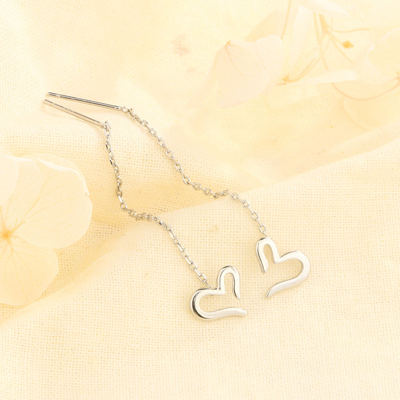 Women's Open Heart Shape Earline Light Luxury Minority Ear Line
