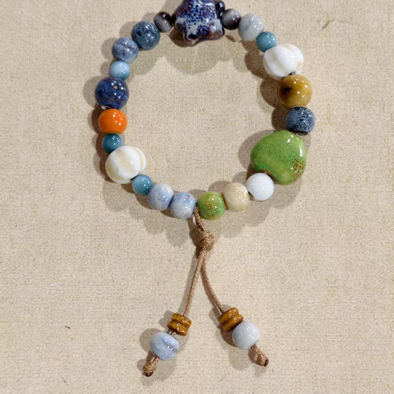 Alloy Ceramic Ethnic Style Single Handmade Filament Bracelet