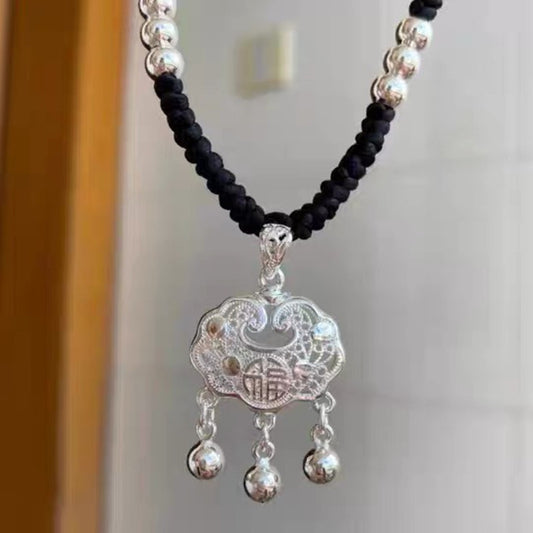 Women's Luxury Minority Hollow Longevity Sier-plated For Necklaces
