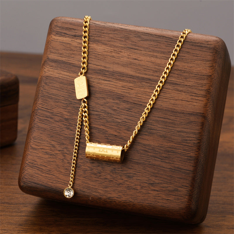 Titanium Steel Female Niche Simple Temperament Clavicle Pendants