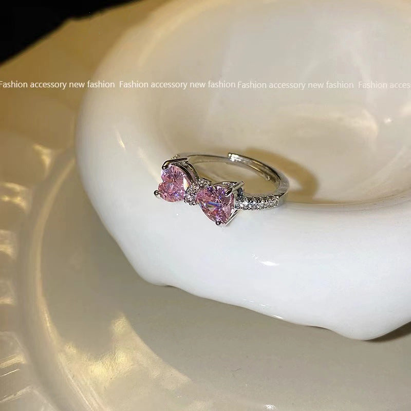 Minority Micro Inlaid Zircon Opal Fashion Open Rings