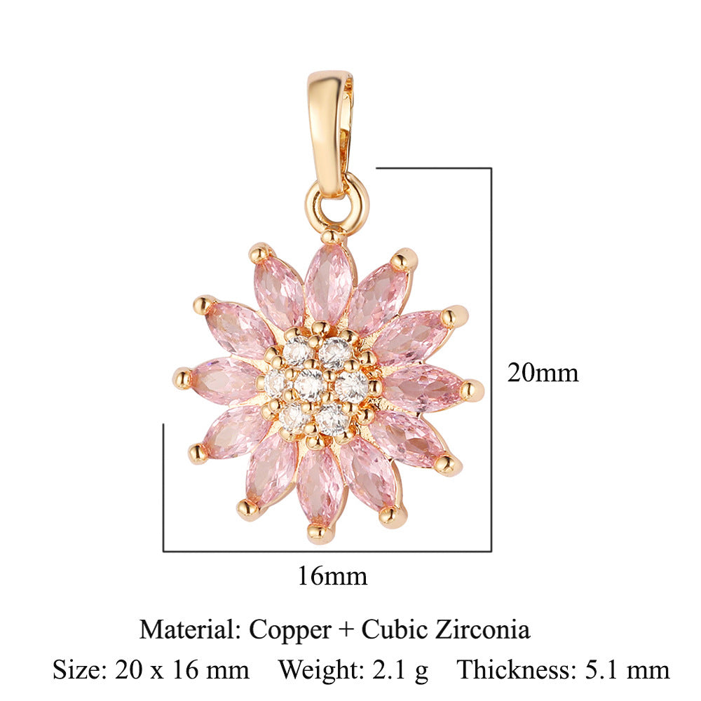 Lucky Tree Copper Zircon Fishtail Butterfly Ornament Accessories Water Pendants