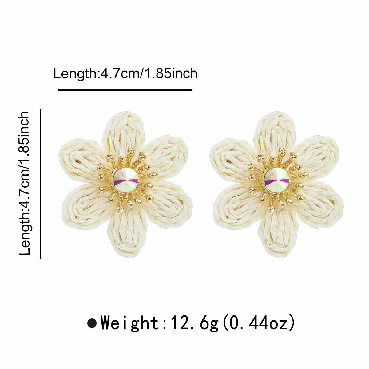 Women's Vacation Style Enamel Color Flower Pearl Light Luxury High-grade Earrings