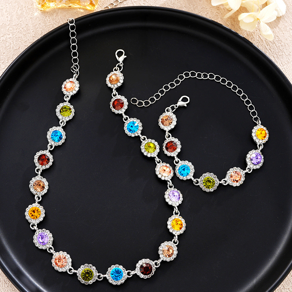 Casual Cool Fashion Personalized Color Zircon Necklace