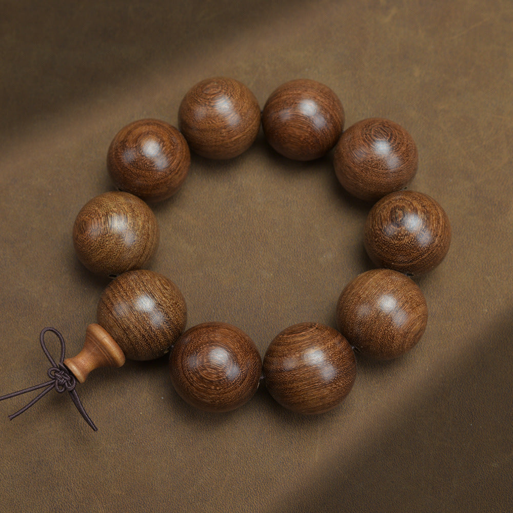 Women's & Men's Streaming Drainage Gold Sandalwood Rift Grain Old Materials Atmospheric Buddha Bracelets