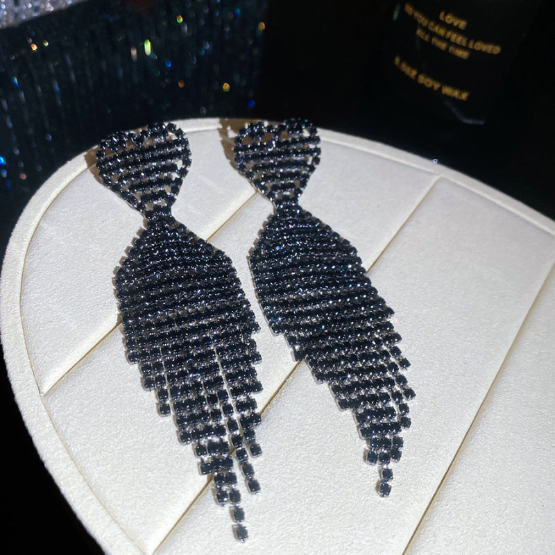 Women's Sier Diamond Tassel Light Luxury High-grade Simple Rings