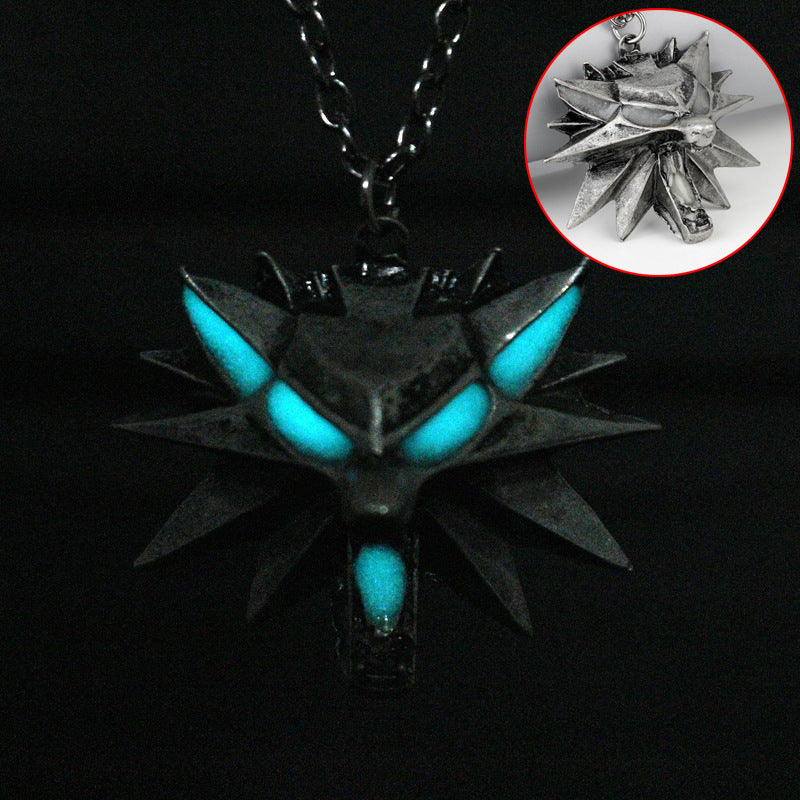 Accessories Nightclub Rock Night Light Wing Dragon Treasure Necklaces