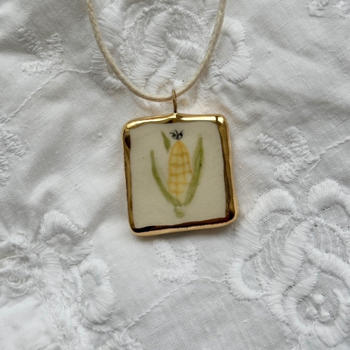 Vegetable Series Carrot Tomato Cauliflower Pea Necklaces