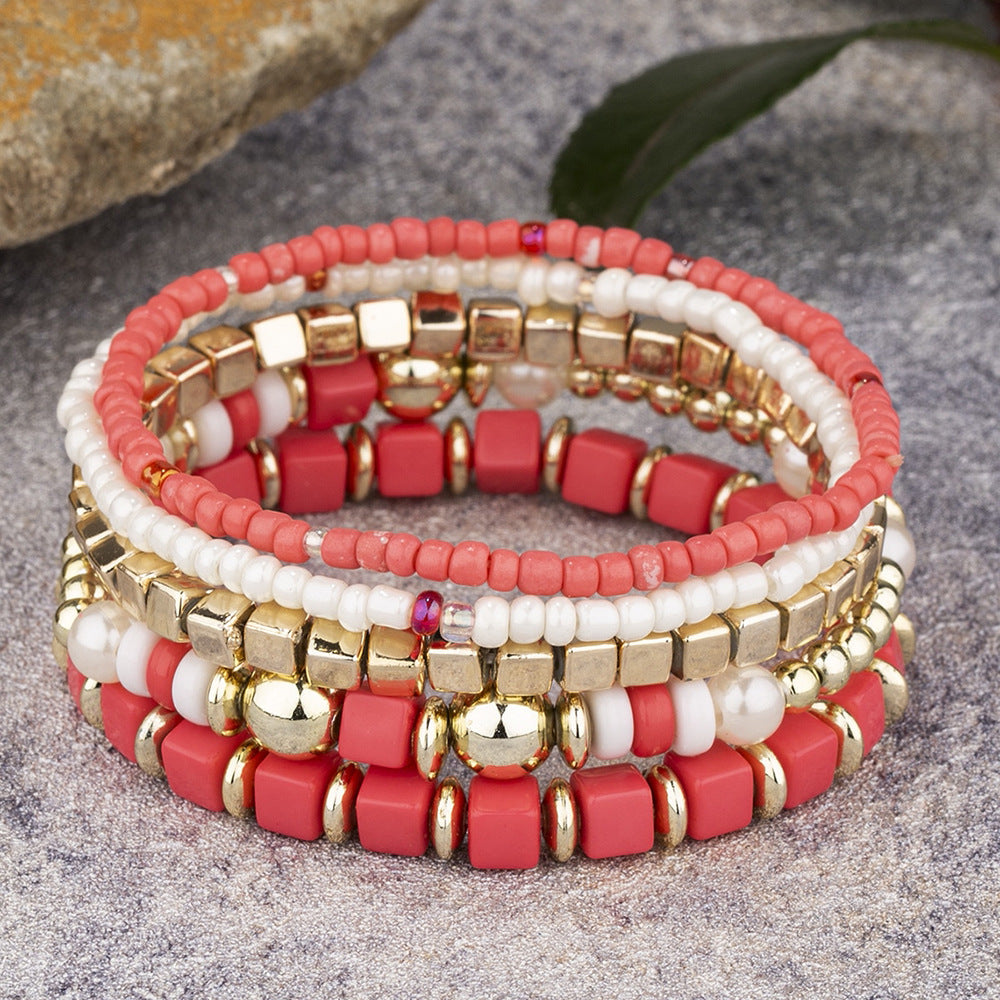 Women's Ethnic Style Bohemian Bead Mixed Color Bracelets