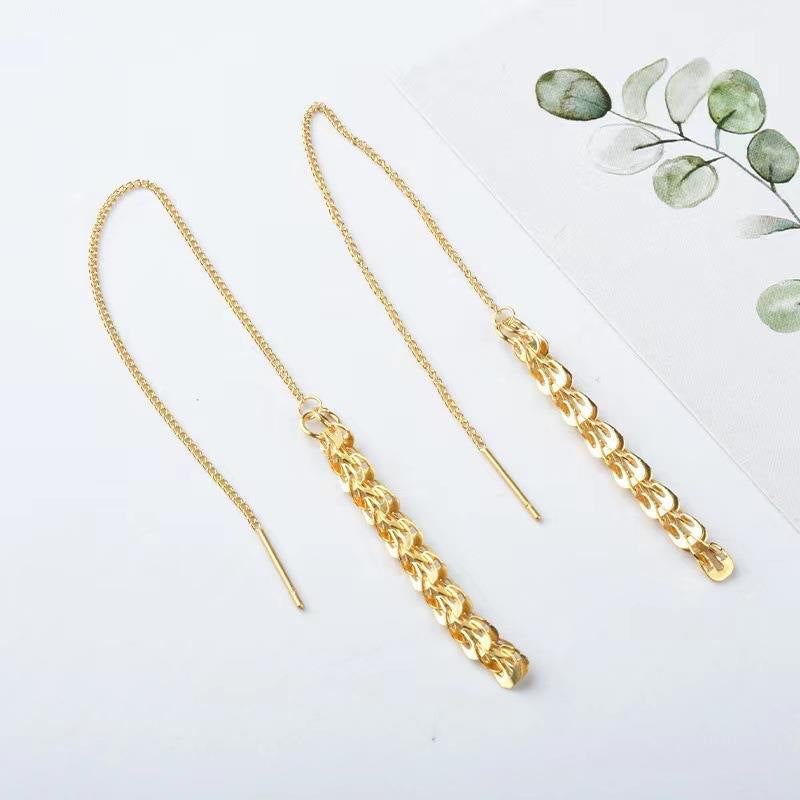 Sense Of Design Phoenix Tail Long Female Simple Graceful Fan-shaped Ear Line