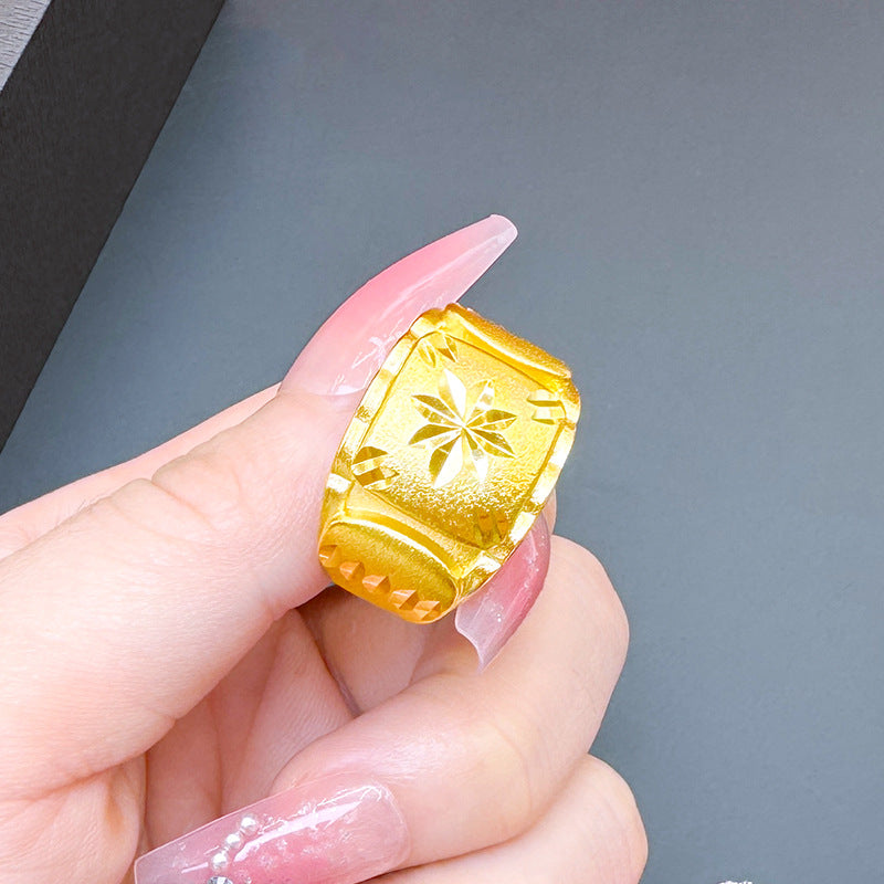 Women's Advanced Design Exaggerated Opening Real Bronze Rings