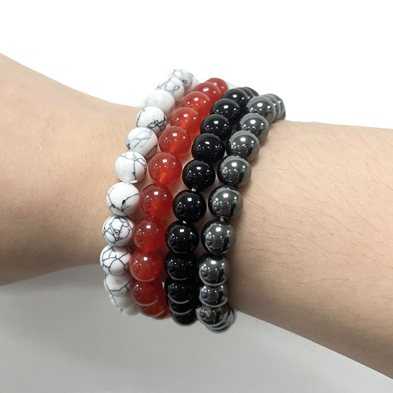 Agate Tigereye Handmade Beaded Suit Hematite Bracelets