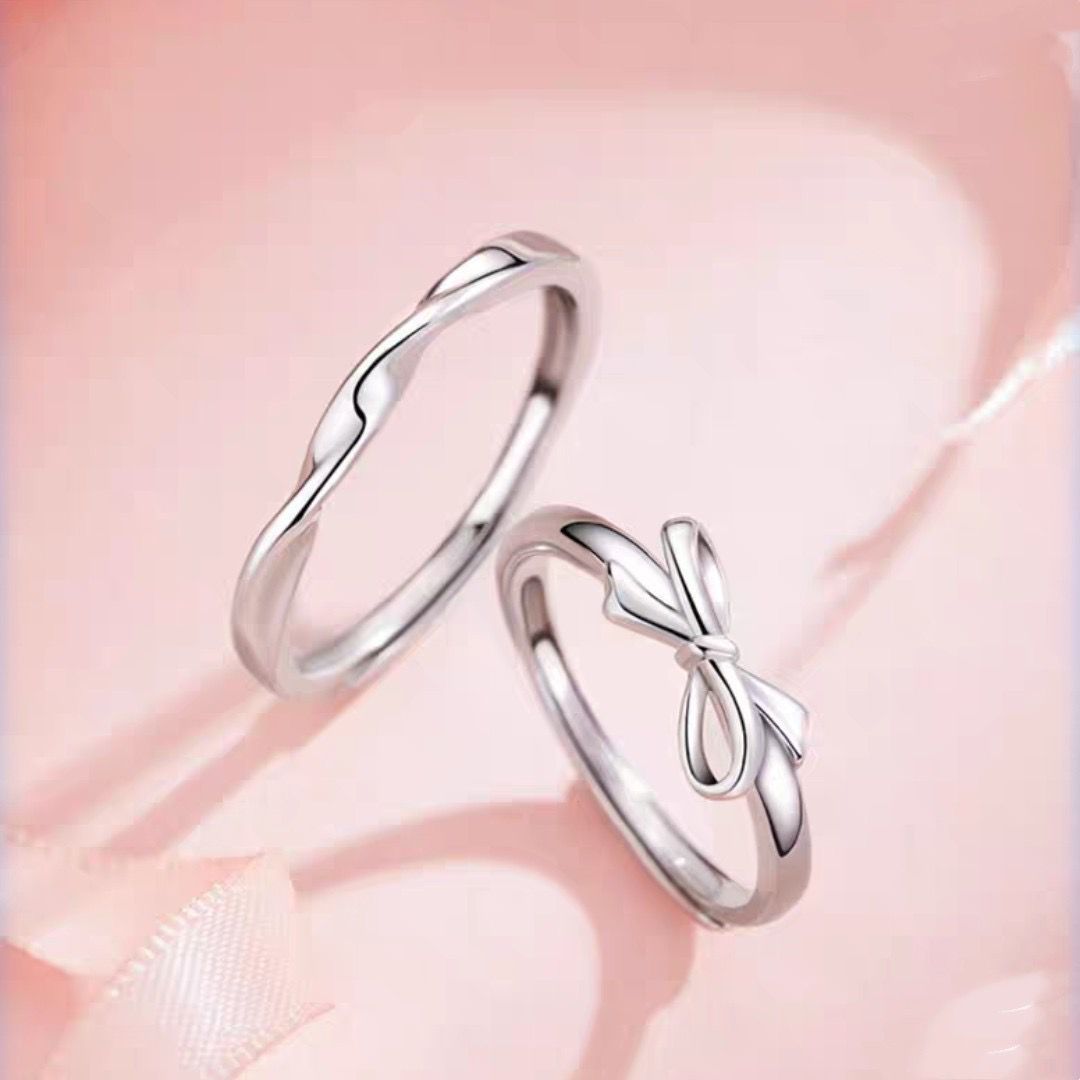 Sterling Sier Mobius Couple Style Wind Rings