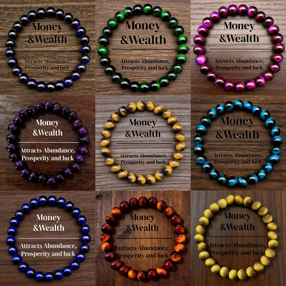 Xi Yellow Tiger Eyes Red Eye Green Bracelet