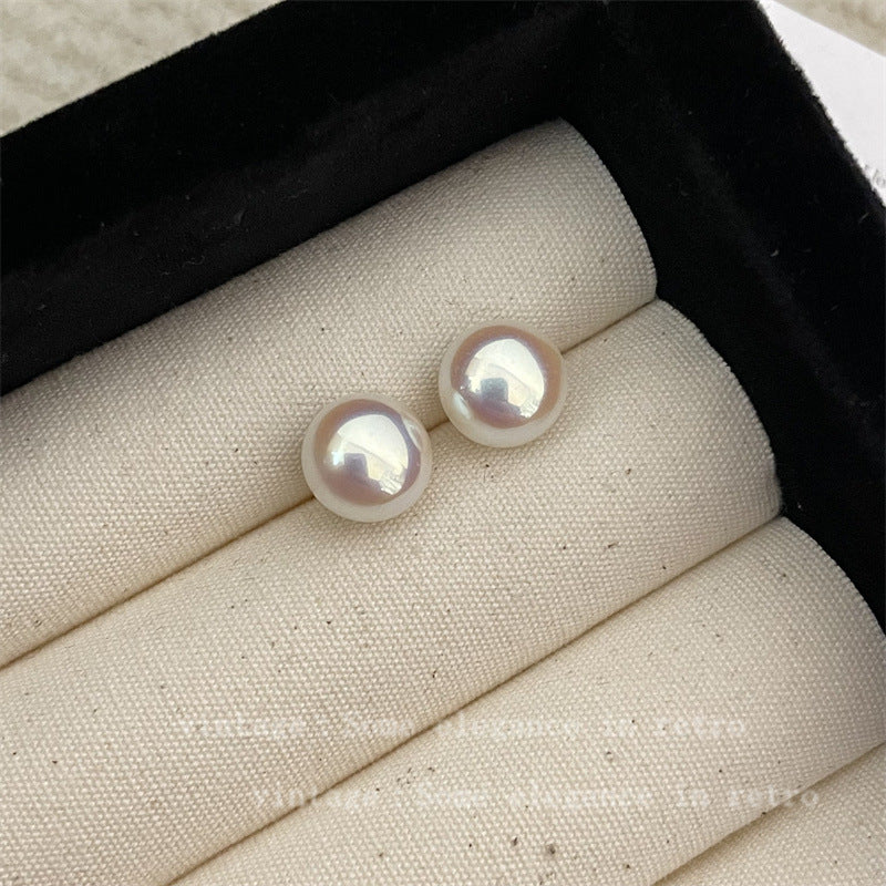 Women's Mosquito Coil Ear Clip High-grade Steamed Bread Pearl Minority Earrings