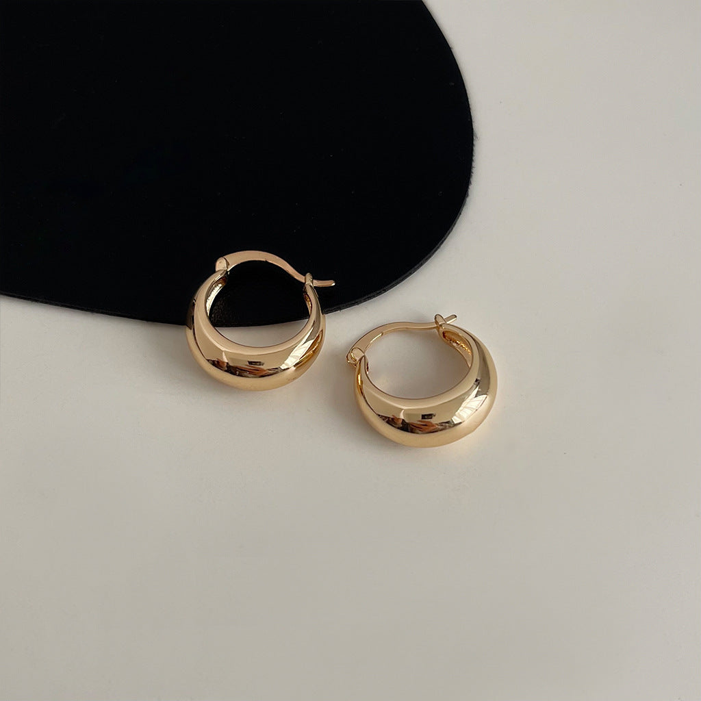 Women's Geometric Metal Exaggerated Ear Design Irregular Elegant Earrings