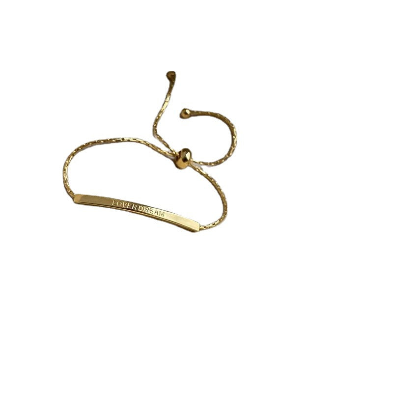 Pull Korean Style Fashion Gold Letters Fashionable Refined Bracelet
