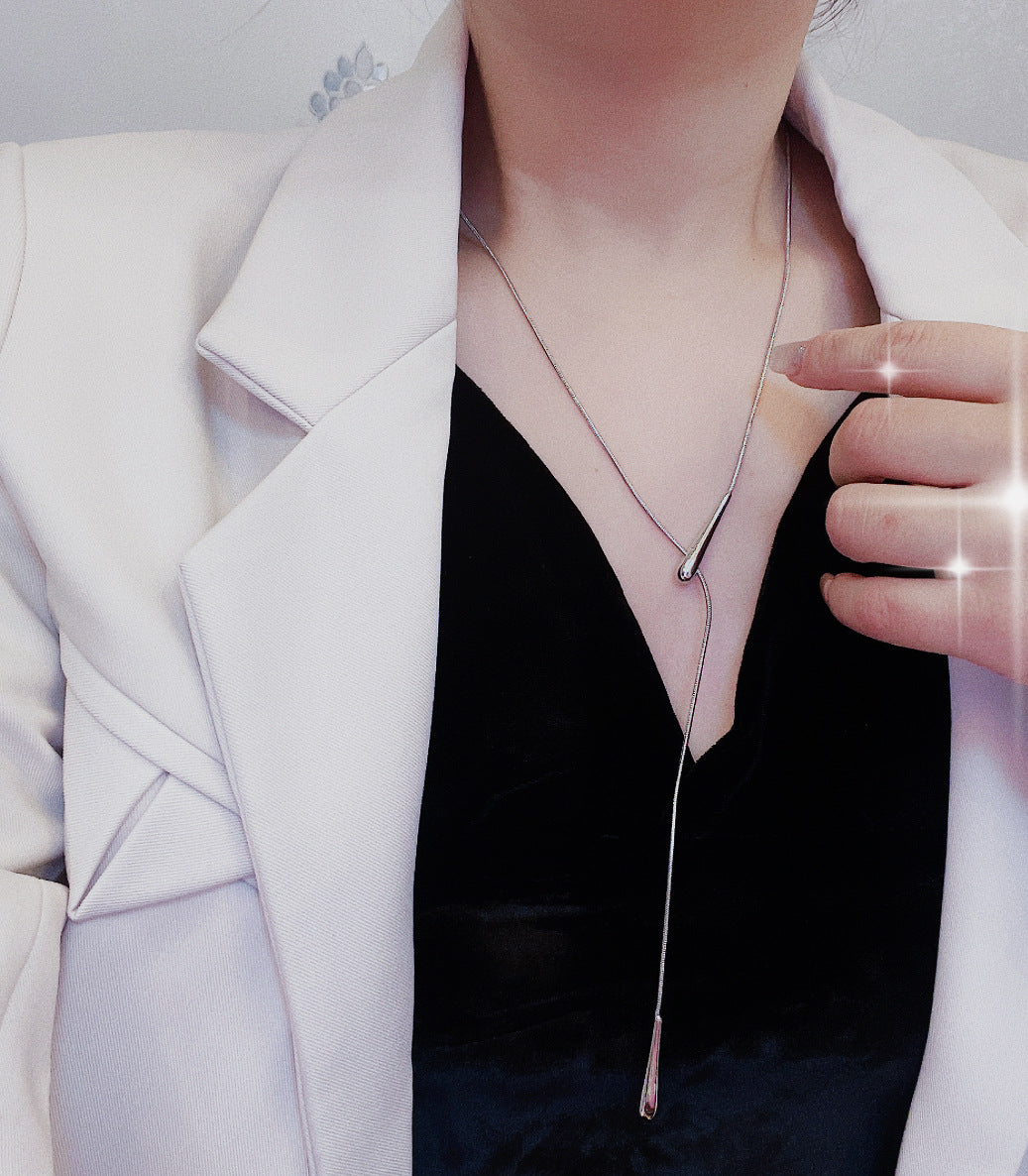 Starry Sky Adversity High Sense Water Drops Necklace