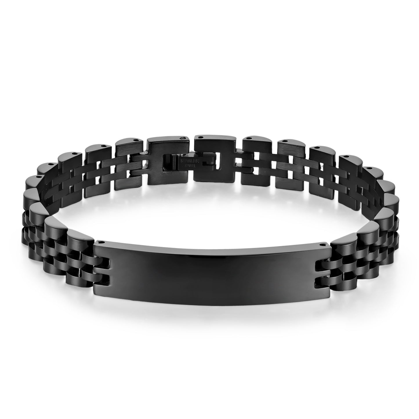 Women's & Men's Beads Fashion Couple Curved Titanium Steel Strap Can Bracelets