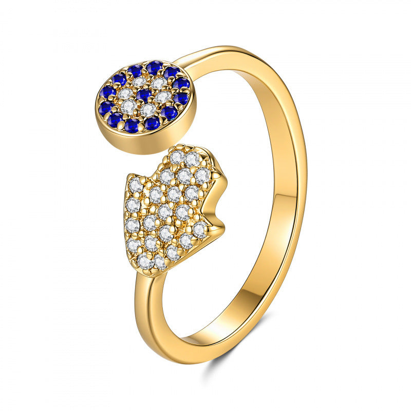 Eye Open Fashion Personality Hip Hop Ring
