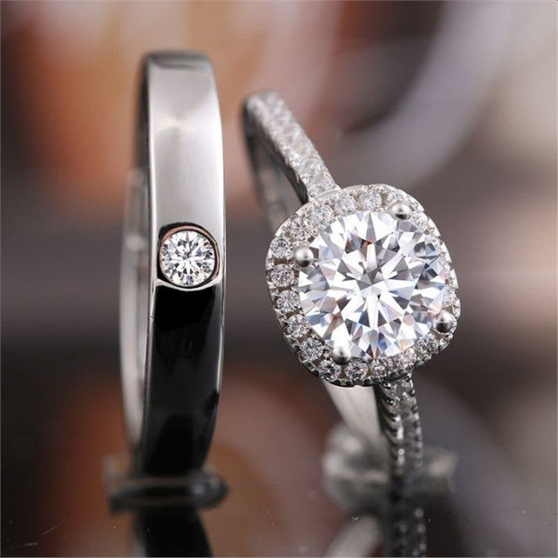 Couple Wedding Simulation Diamond Live Mouth Proposal Fake Rings