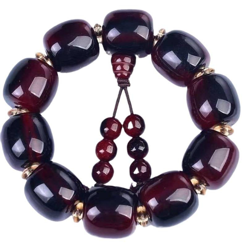 Blood Horn Beads Resin Imitation Crafts Tibet Yak Chinese Hand-held Bracelet