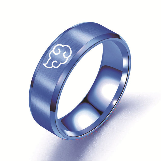 Men's Spring Religious Buddha Cloud Stainless Steel Rings
